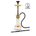 Wookah 24K Gold-Plated Amber Gold Walnut Hookah Set