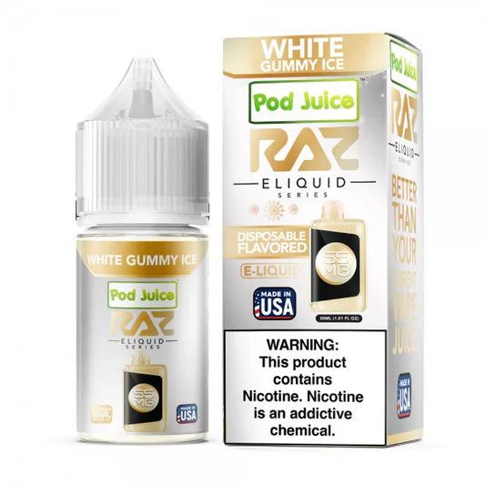 Pod Juice X RAZ White Gummy Ice Salt 30ml